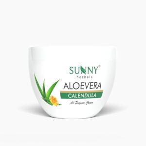 Sunny Herbals Aloevera Calendula Cream | Helps with Dry Skin | Reduces Hyperpigmentation | Fades Melasma | Soothes Skin Issues | Deeply Hydrates | With Aloe Vera & Calendula| Natural Nourishment, 500 gm