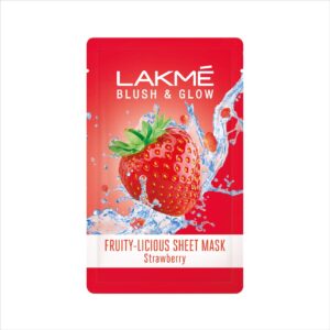 LAKMÉ Blush & Glow Kiwi Sheet Mask, 20 ml, Blush & Glow Strawberry Sheet Mask, 20 ml, Blush & Glow Lemon Sheet Mask, 20 ml & Blush & Glow Pomegranate Sheet Mask, 20 ml