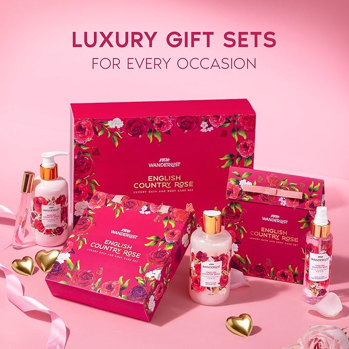 Nykaa Wanderlust English Country Rose Mini Gift Set English Country Rose | EDP, Body Lotion & Shower Gel - Image 2